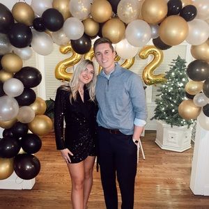 ZARA size small black sequin wrap dress